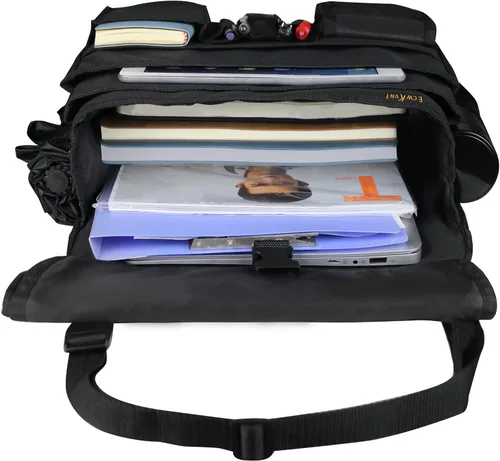 Vista 4 de ECWKVN Organizador de asiento de coche con almacenamiento para tableta y laptop – Organizador multipropósito para asiento delantero y trasero