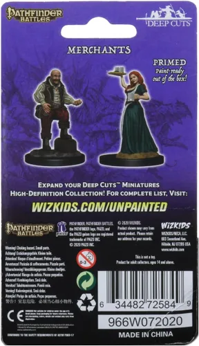 Vista 2 de Pathfinder Deep Cuts Miniaturas sin pintar: Wave 3: Merchants (Chica sirviente/comerciante)