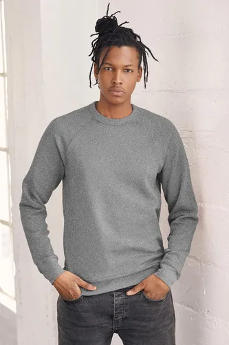 Vista 6 de Bella Canvas Sudadera de forro polar de esponja con cuello redondo (3901), Gris oscuro (Dark Grey Marble Fleck), M