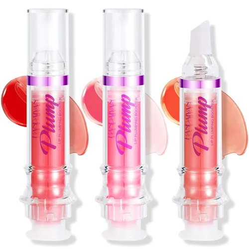 Vista 10 de Erinde Brillo de labios voluminoso, estimulante natural picante para rellenar los labios, ultra hidratante y nutritivo, acabado brillante, aceite 01#