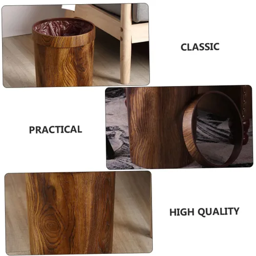 Vista 5 de VICASKY Cesta de basura clásica de plástico para dormitorio decorativo para oficina en casa