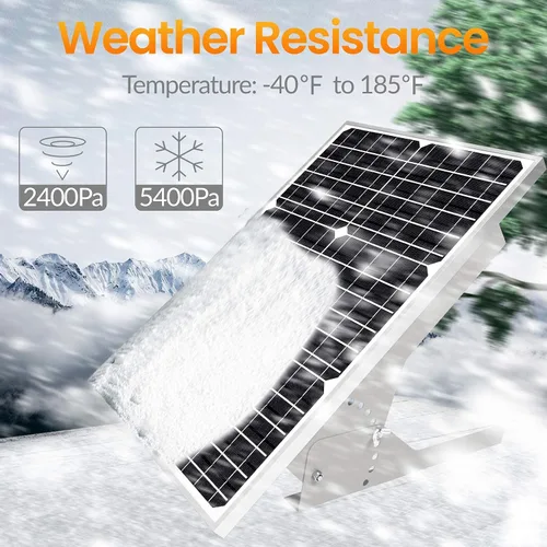 Vista 5 de Kit de panel solar de 30 W de 12 V, cargador de panel solar monocristalino fuera de la red con controlador impermeable inteligente + soporte