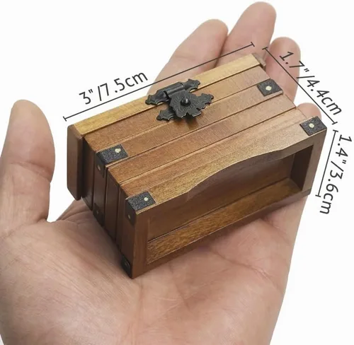 Vista 5 de Odoria 1/12 caja de pecho miniatura accesorios de decoración de casa de muñecas