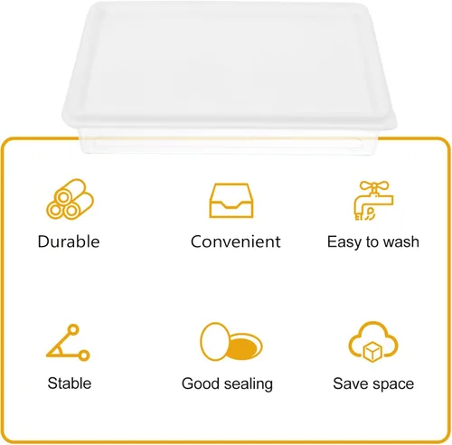 Vista 8 de Luxshiny Recipiente de almacenamiento de tocino para refrigerador, contenedor de tocino de plástico de 18.6 fl oz, recipiente de tocino de cocina