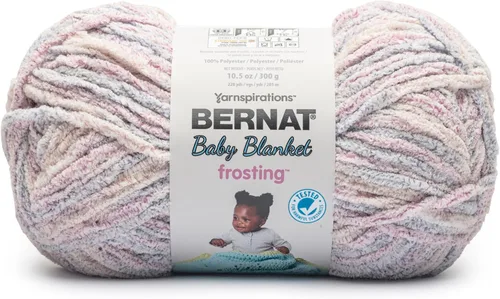 Vista 11 de Bernat Manta de bebé con diseño de rayas sobre las nubes, paquete de 2 unidades de 10.5 onzas, poliéster, 6 súper voluminosas, 220 yardas