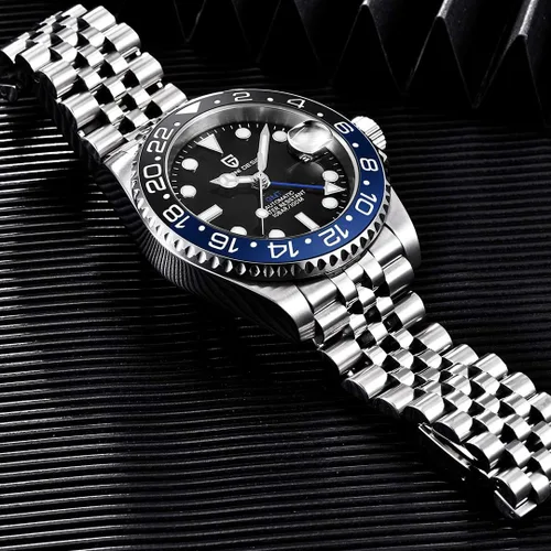 Vista 4 de BY BENYAR Pagani Design Men GMT Automatic Watches-Fashion Stainless Steel Mechanical Watch-Sapphire Glass Lens Watch Men