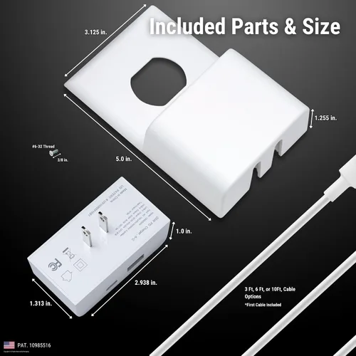 Vista 4 de Permaplug Bloqueo del cargador: sistema de bloqueo de cargador de teléfono antirrobo y a prueba de tirones para Apple iPhone