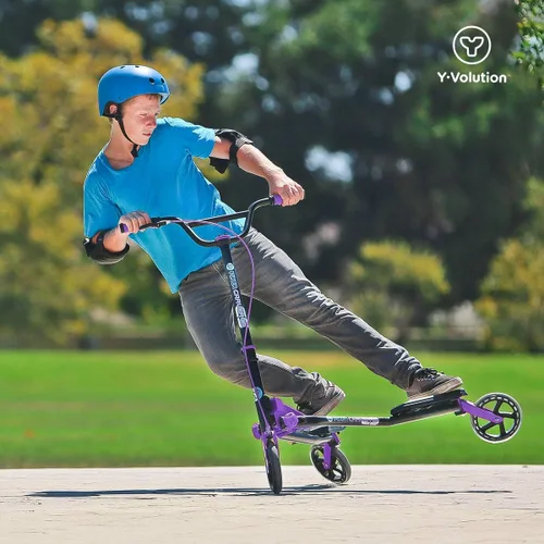 Vista 6 de Yvolution Y Fliker Lift Drift Scooter – 3-Wheel Self-Propelling Wiggle Scooter with Lift Technology, 360° Spinning Handlebars, Foldable, Ages 7+