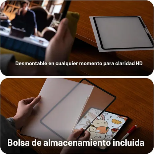 Vista 4 de GhostPaper Air Premium Protector de Pantalla Desmontable con Sensación de Papel para Escribir y Dibujar, Montaje de Nano Succión Air-ttach