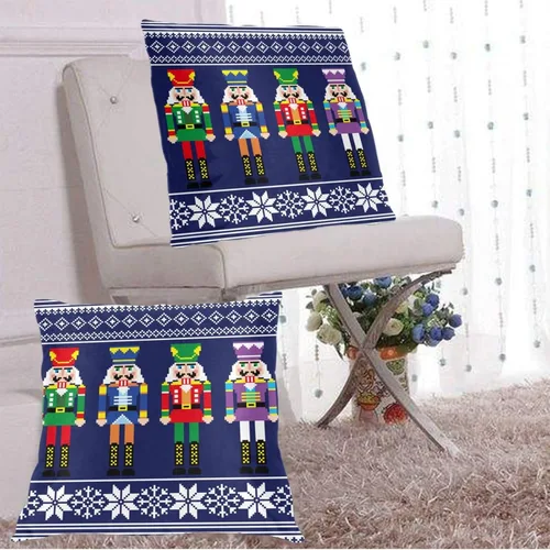 Vista 7 de Fiokroo Cascanueces - Juego de 2 fundas de almohada cuadradas para sofá, dormitorio, sala de estar, automóvil