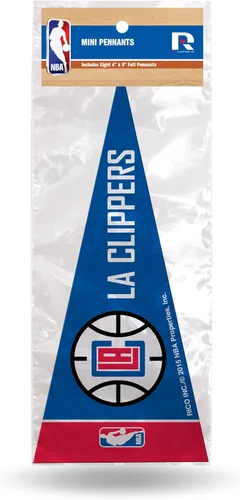 Vista 6 de Rico Industries NBA - Juego de mini banderines de fieltro de 4 x 9 pulgadas (incluye 8 piezas)