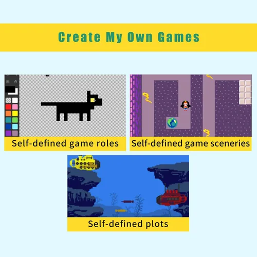 Vista 4 de ELECFREAKS Retro Coding Arcade para Microsoft Makecode DIY Consola de juegos portátil programable adecuada para educación STEM, máquina