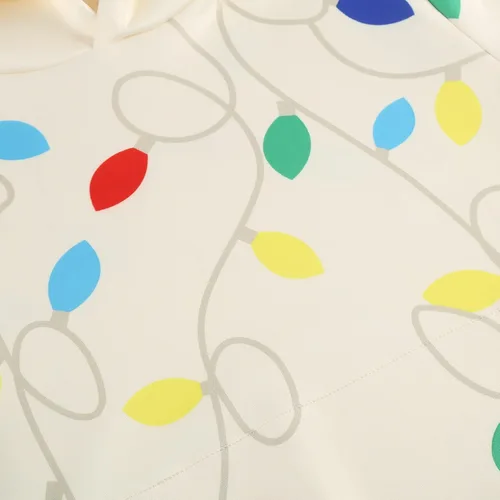 Vista 3 de Colorful House Suéter feo de Navidad con capucha para niños y niñas, sudadera de Navidad, disfraz con impresión 3D