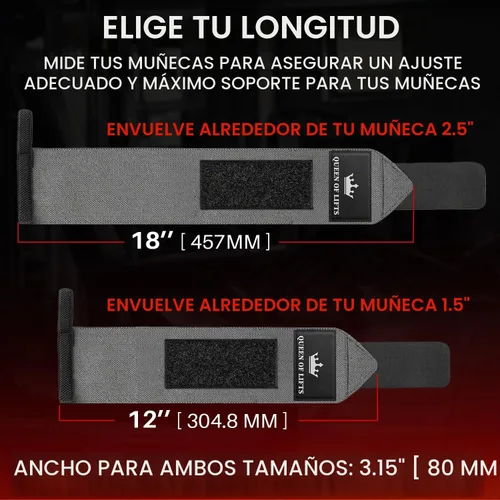 Vista 5 de TECEUM Muñequeras elásticas de algodón para levantamiento de pesas con trabillas para el pulgar, 1 par