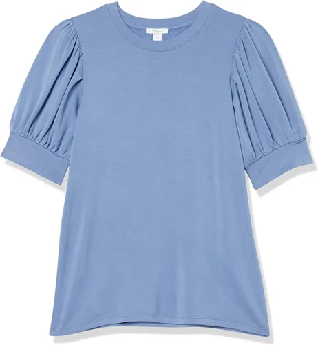 Vista 6 de Daily Ritual - Blusa de tela de toalla muy suave con mangas abullonadas