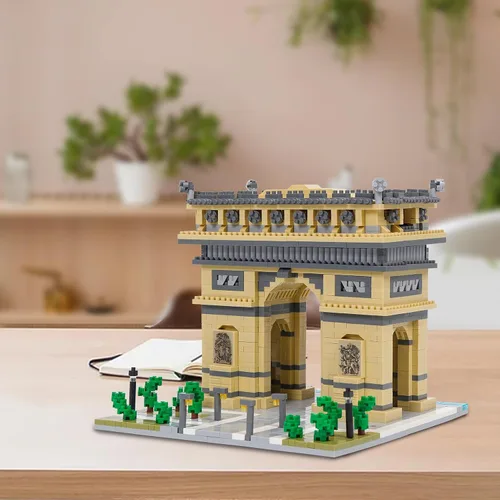 Vista 4 de Juego de bloques de construcción Modelo Arco del Triunfo Micro Bloques de construcción 2020 PCS Kit de construcción de arquitectura famosa, regalos