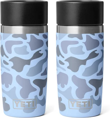 Vista 23 de YETI Rambler - Botella de viaje de 8 onzas, acero inoxidable, aislada al vacío con tapa a prueba de fugas, color negro