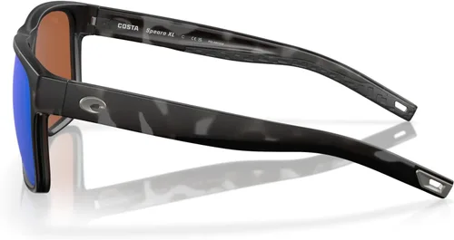 Vista 18 de Costa Man - Gafas de sol con montura negra mate, lentes de espejo verde, 2.323 in