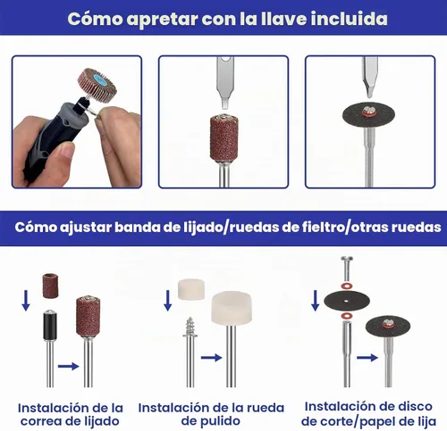 Vista 8 de HARDELL 618PCS Kit de accesorios de herramientas rotativas para arena/pulido/grabado/corte