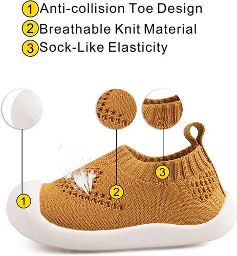 Vista 2 de Zapatos para bebés de 1 a 4 años, zapatos para niños pequeños, zapatos para niños y niñas, suela suave, tela de algodón antideslizante, malla