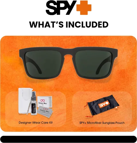 Vista 2 de Spy Gafas de sol cuadradas para hombre y mujer + paquete con kit de gafas de accesorios