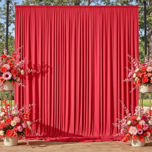 Vista 41 de Cortinas de fondo negras negras sin arrugas para fiestas, cortinas de tela gruesa para telón de fondo de fotos para cumpleaños, bodas, baby shower