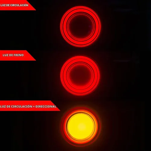 Vista 2 de FATECIM 2 luces traseras LED para motocicleta, intermitentes, luces de freno con visera, luces traseras de motocicleta, intermitentes traseros