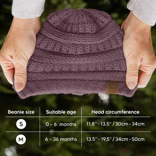 Vista 5 de Paquete de 3 gorros de bebé, sombreros para recién nacido, sombreros para bebé, sombreros para niña, gorro para recién nacido, gorro de invierno