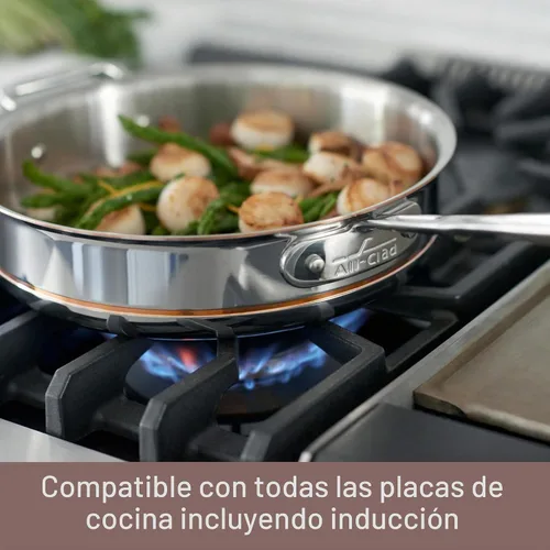 Vista 4 de All-Clad - Juego de utensilios de cocina de acero con núcleo de cobre, 5 piezas, fabricado en los Estados Unidos