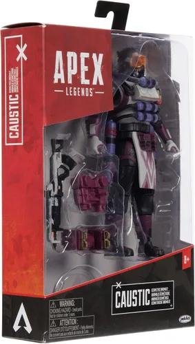 Vista 9 de Electronic Arts Apex Legends - Figura de acción cáustica coleccionable de 6 pulgadas, rara: piel geométrica de anomalías