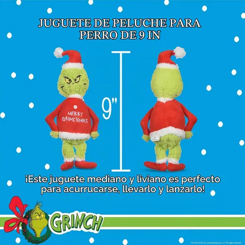 Vista 5 de Dr. Seuss: Juguetes de Navidad Feliz Navidad Grinch Peluche con Sonido - 22.86 cm