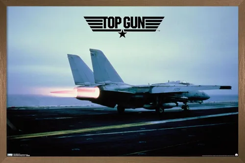 Vista 13 de Trends International Top Gun - Póster de pared de avión Maverick, 14.725 x 22.375 pulgadas, versión enmarcada de madera de granero Versión enmarcada