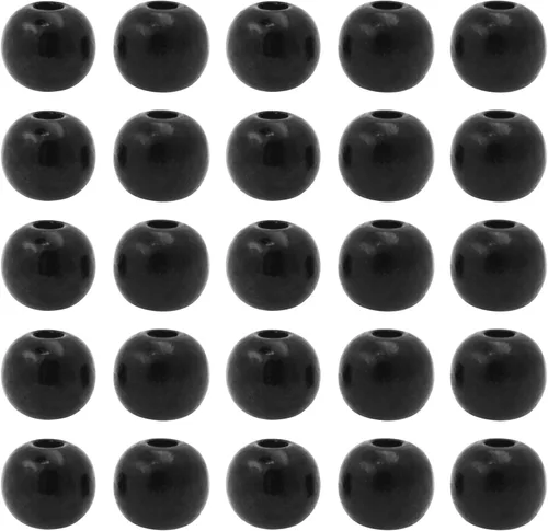 Vista 76 de Mandala Crafts - 2000 cuentas de madera redondas pequeñas de 6 mm para manualidades, suministros de macramé - cuentas de madera natural negra sin