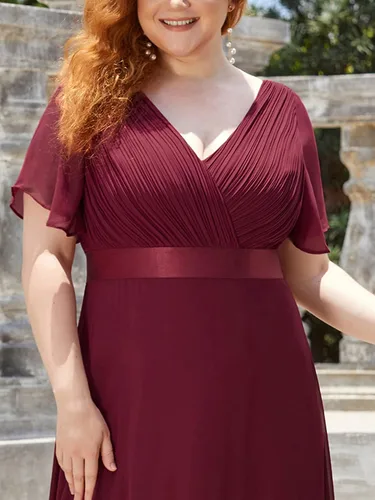 Vista 5 de Ever-Pretty Vestido largo de fiesta de noche con cuello en V doble para mujer 09890-PZ