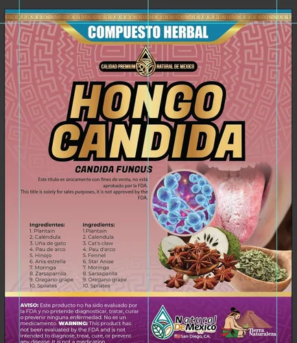 Vista 2 de Compuesto Herbal Hongo Candida 4 Onzas Te Té 4 Oz.