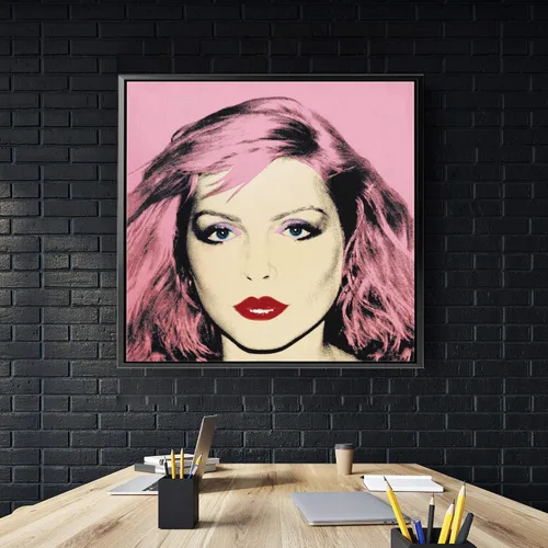 Vista 6 de Andy Warhol - Debbie Harry - Arte pop - Blondie - Arte de pared en lienzo para decoración del hogar (12 x 12 pulgadas envuelto en galería)