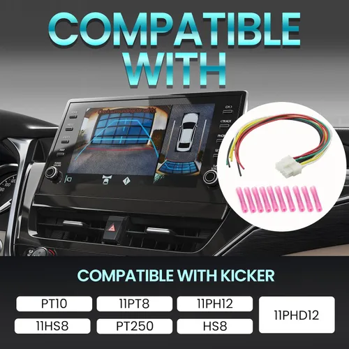 Vista 3 de Enchufe de arnés de 10 pines compatible con Kicker BassStation Hideaway 11HS8 46HS10 11PHD12 11PH12 HS8 PT10 PT250 11PT8