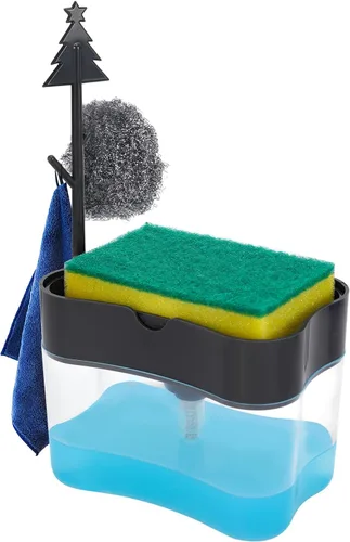 Vista 7 de Dispensador de jabón para platos de alta calidad, dispensador de jabón de cocina para encimera, dispensador de jabón para lavar platos de fregadero