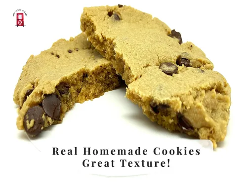 Vista 7 de Galletas de mantequilla de maní con chispas de chocolate. 3 galletas caseras grandes de 5 pulgadas