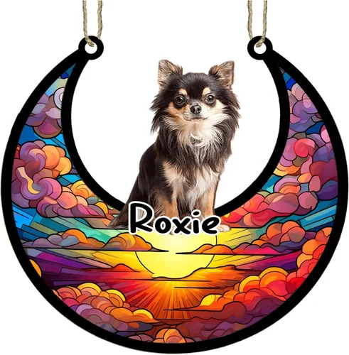 Vista 86 de LOVELYPOD Adorno de Navidad personalizado para perro pastor australiano, atrapasoles conmemorativo, adorno de Navidad de pastor australiano