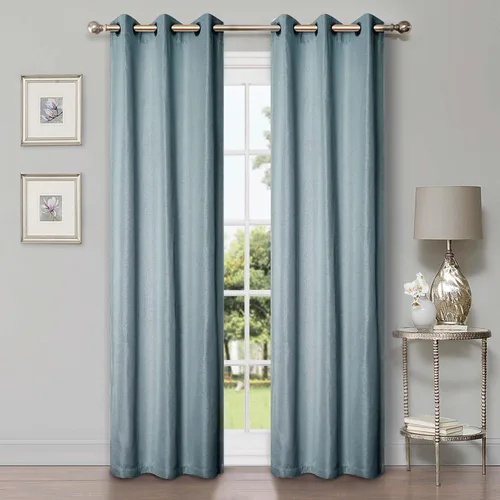 Vista 17 de BNM - Paneles de cortinas opacas para oscurecer la habitación, cortinas para cocina, dormitorio, oficina, ventanas de sala de estar, detalles