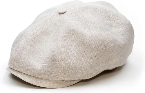 Vista 2 de Sterkowski Modelo Shelby Gorra de periódico 100% lino para hombre y mujer Gorra estilo vintage Airy Paperboy