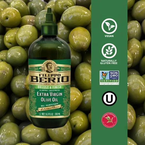 Vista 2 de Filippo Berio Botella exprimible de aceite de oliva virgen extra, 16.9 onzas líquidas (paquete de 1)