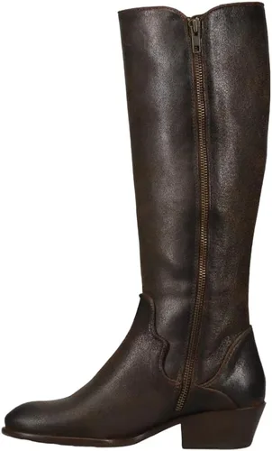 Vista 31 de Frye Carson - Botas altas para mujer hechas de cuero anticuado con ribetes de estilo occidental, cierre de cremallera interior y tacón bajo, altura
