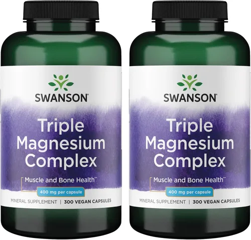 Vista 9 de Swanson Complejo Triple de Magnesio - Suplemento de Magnesio para el Cerebro, Energía, Huesos, Estrés, Músculos y Apoyo del Sueño* - Contiene
