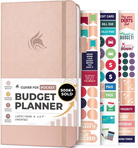 Vista 35 de Clever Fox Planificador de presupuesto de bolsillo, mini cuaderno de seguimiento de gastos. Organizador de presupuestos mensual, cuaderno