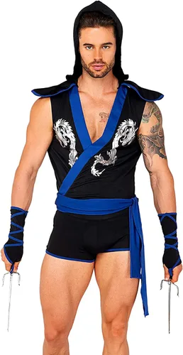Vista 8 de Roma Costume Men's Roma's 3pc Ninja Warrior Costume