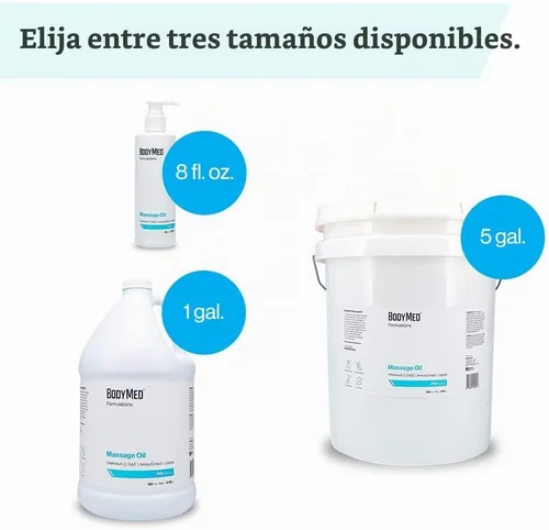 Vista 5 de BodyMed Formulations Aceite de masaje, 8 oz. – Sin fragancia, aceite totalmente natural para terapia de masaje – Certificado Leaping Bunny