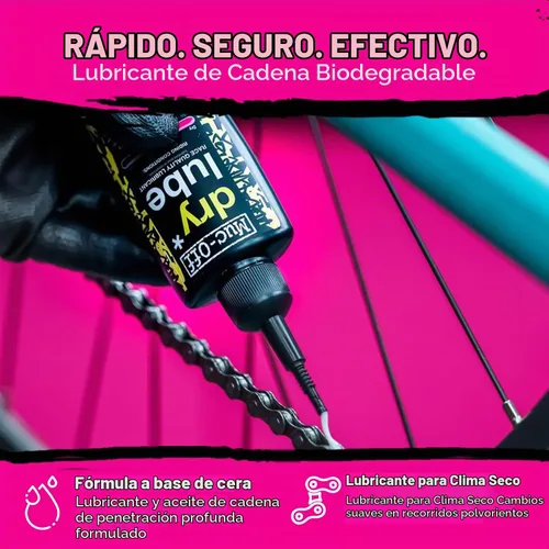 Vista 6 de Muc-Off Lubricante para Cadena de Bicicleta Bio Dry 50ml (Paquete de 2) Fórmula a Base de Cera para Cambios de Marcha Suaves Crea una Capa