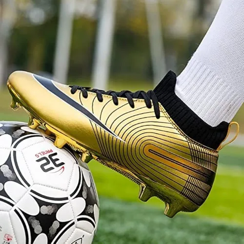Vista 4 de Spikes - Zapatos de fútbol para niños y niñas, zapatos de fútbol para entrenamiento y correr